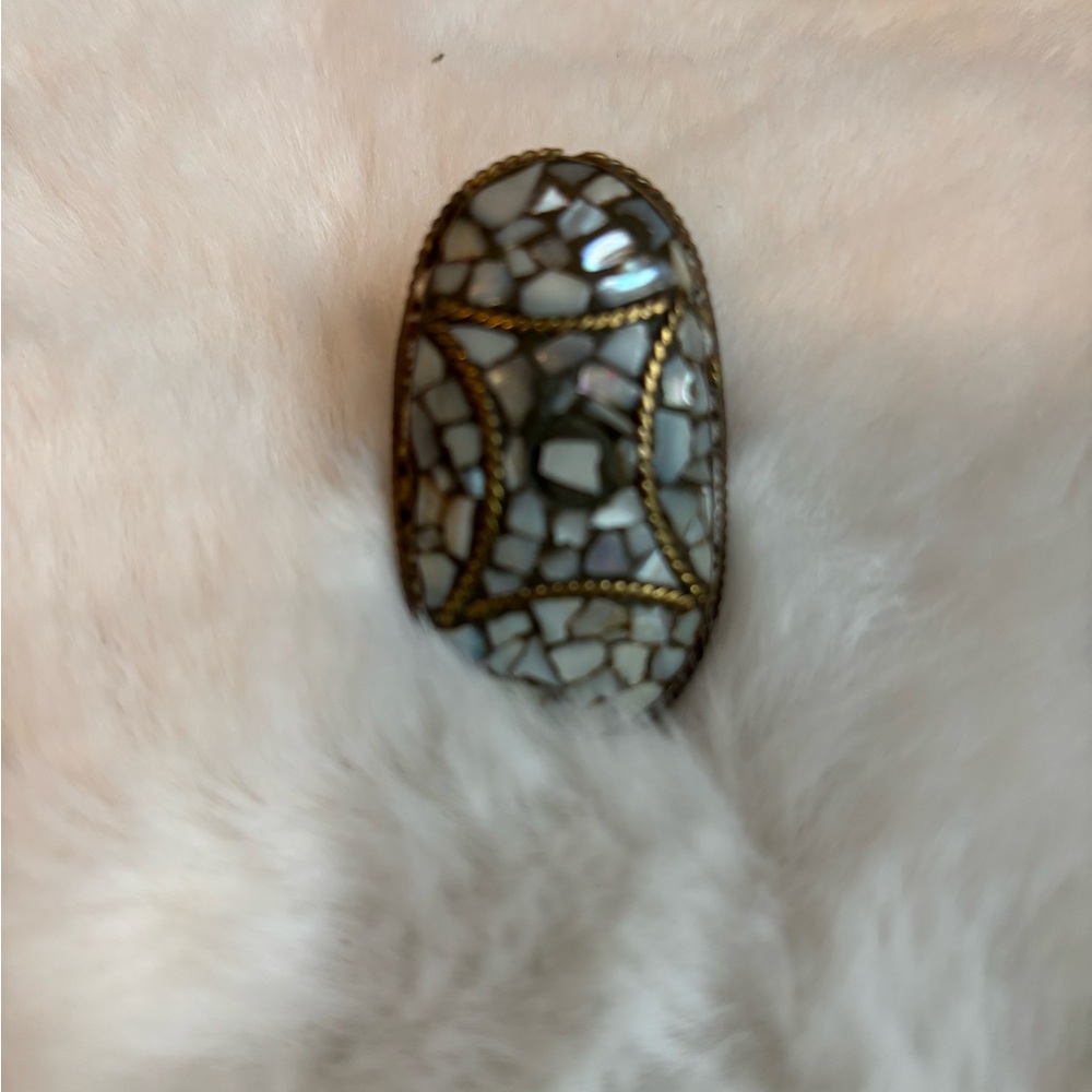 Mosaic Pattern Statement Ring